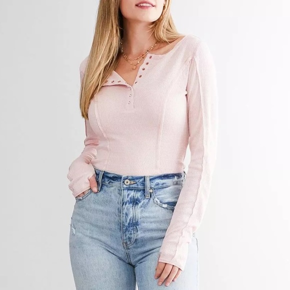 Free People Sloane Bodysuit in pink - Picture 1 of 5